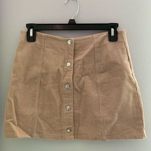 Forever 21 size S nude/beige corduroy skirt